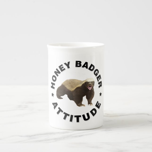 Tasse En Porcelaine Honey badger a Attitude (Devant)