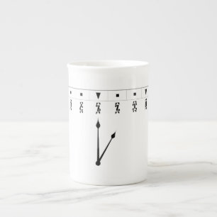 Tasse En Porcelaine Horloge Numérale Éthiopienne