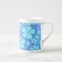 HULA HAWAIEN (HIBISCUS) PERVENCHE/TEAL