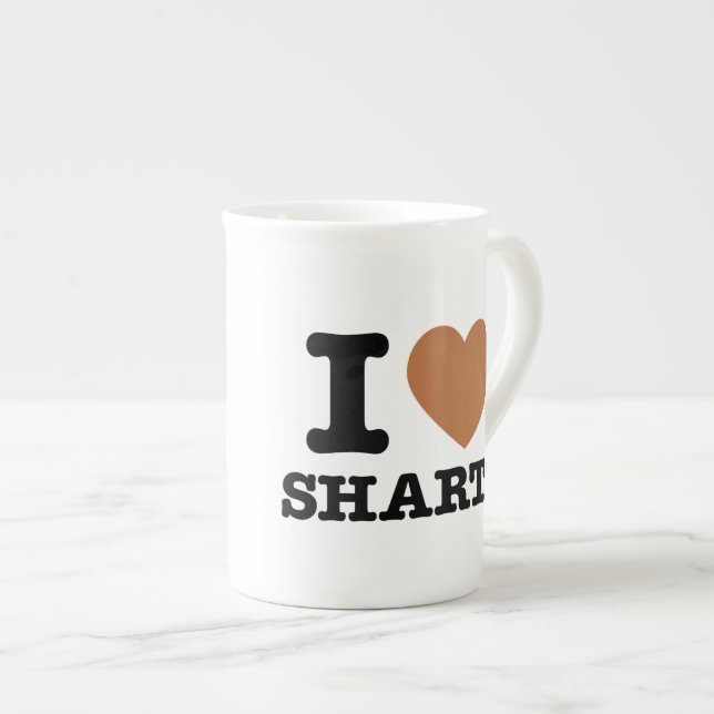 Tasse En Porcelaine I Heart Sharts Funny Icon Graphisme (Devant droit)