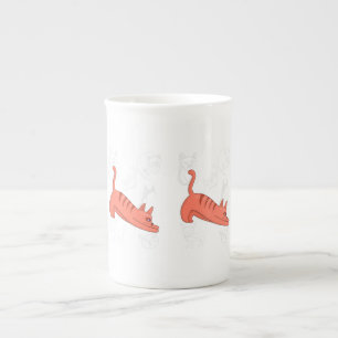 Tasse En Porcelaine Il est temps d'étirer la théière à deux tons de ca