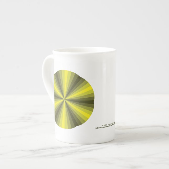 Tasse En Porcelaine Illusion optique Boue de spécialité jaune (Devant gauche)
