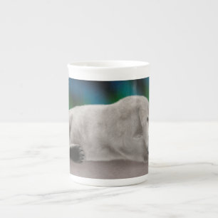 Tasse En Porcelaine Illustration de la nature arctique de l'ours polai