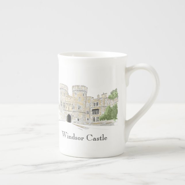 Tasse En Porcelaine Illustration Iconique Du Château De Windsor (Droite)