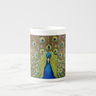 Tasse En Porcelaine Impression de paon coloré