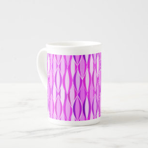 Tasse En Porcelaine Impression de ruban de style milieu de siècle - or