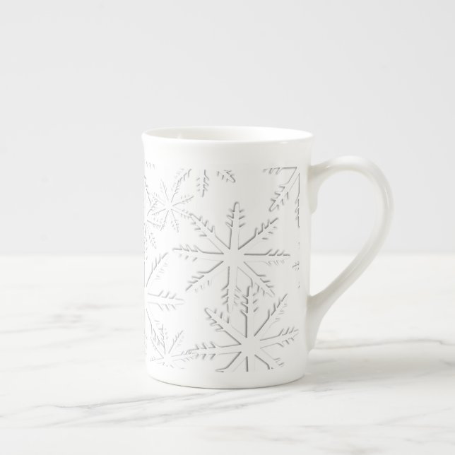 Tasse En Porcelaine Impression de snowflacon (Droite)