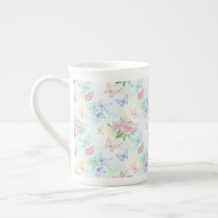 Tasse En Porcelaine Impression sans couture de papillon élégant