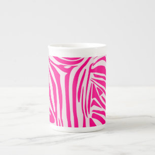 Tasse En Porcelaine Imprimé zèbre rose