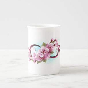 Tasse En Porcelaine Infinité avec les fleurs Sakura