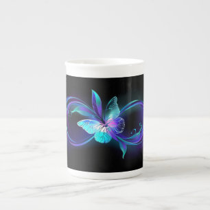 Tasse En Porcelaine Infinité brillante avec papillon magique