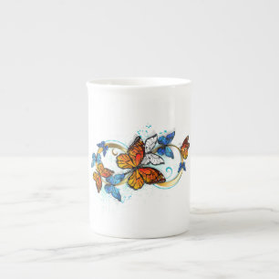 Tasse En Porcelaine Infinité de papillons monarques