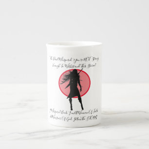 TASSE EN PORCELAINE INSPIRER LA FOLIE VIKING WARRIOR CHICK QUOTE PINK