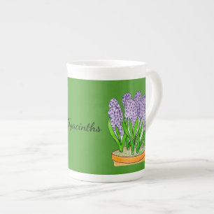 Tasse En Porcelaine  Jacinthes en jardinière 