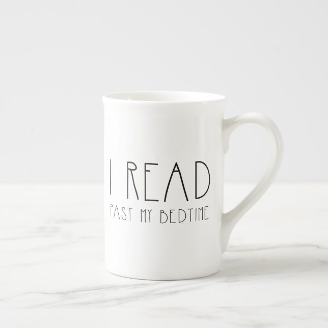 Tasse En Porcelaine J'ai lu après mon texte heure du coucher (Droite)