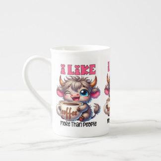 Tasse En Porcelaine J'aime le café plus que les gens