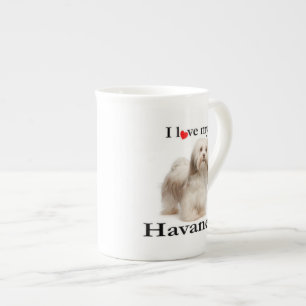 Tasse En Porcelaine J'aime ma boue de Chine d'os Havanais