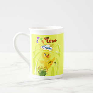 Tasse En Porcelaine J'aime Pâques