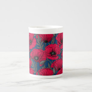 Tasse En Porcelaine Jardin à pavot nocturne