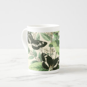 Tasse En Porcelaine Jardin des papillons et des fleurs