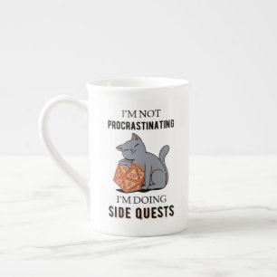 Tasse En Porcelaine Je ne procrastine pas, je fais des quêtes secondai