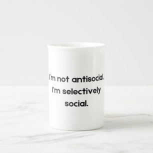 Tasse En Porcelaine Je ne suis pas asocial — Je suis sélectif dans mes