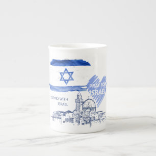 Tasse En Porcelaine Je suis solidaire d'Israël. Je prie pour Israël. 