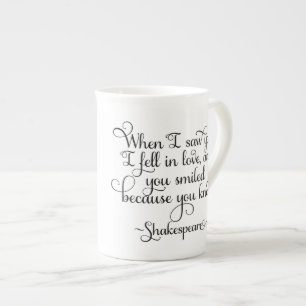 Tasse En Porcelaine J'étais amoureux et vous avez souri - Shakespeare