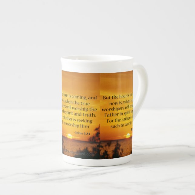 Tasse En Porcelaine John 4:23 (Devant droit)