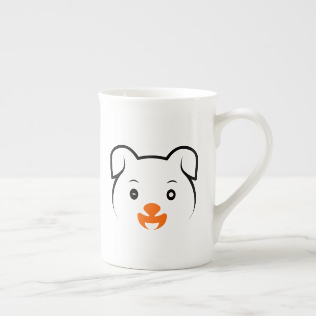 Tasse En Porcelaine Joli chiot (Droite)