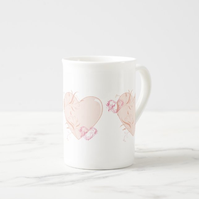 Tasse En Porcelaine Joli Coeur (Devant droit)