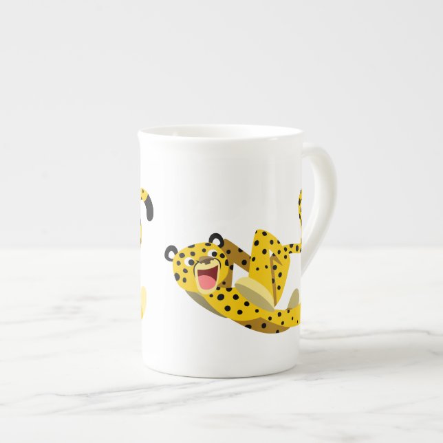 Tasse En Porcelaine Joli dessin animé Cheetah (Devant droit)