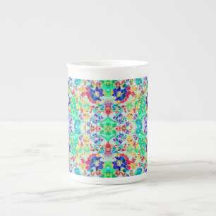 Tasse En Porcelaine Joli motif floral abstrait