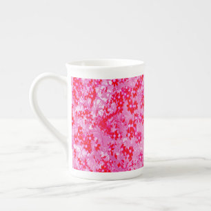 Tasse En Porcelaine Jolies fleurs rouges