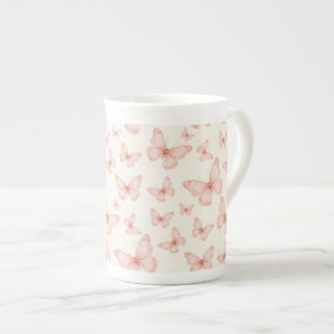 Tasse En Porcelaine Jolis papillons roses