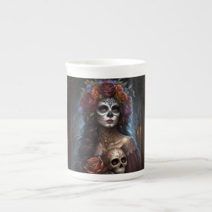 Tasse En Porcelaine jour du crâne de sucre mort Graphic