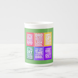 Tasse En Porcelaine Joyeuse Fête des Pères multi-message