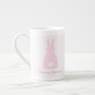 Tasse En Porcelaine Joyeux Bébé de Pâques Pink Bunny Tail