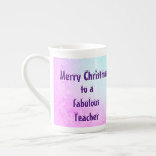 Tasse En Porcelaine Joyeux cadeau de l'enseignant Noël