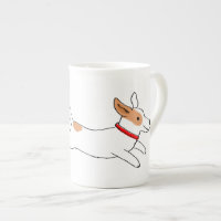 Joyeux Jack Russell Terrier Cartoon Chien Coureur