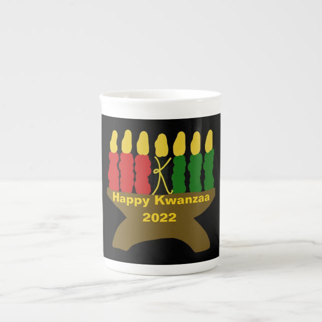 Tasse En Porcelaine Joyeux Kwanzaa (Devant)