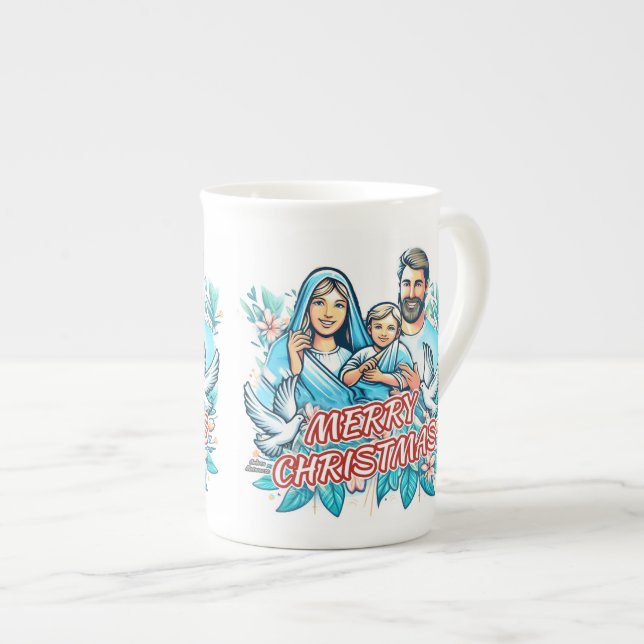 Tasse En Porcelaine Joyeux Noël (Devant droit)