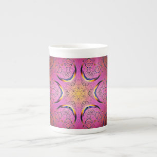 Tasse En Porcelaine Kaleidoscope du coeur radieux