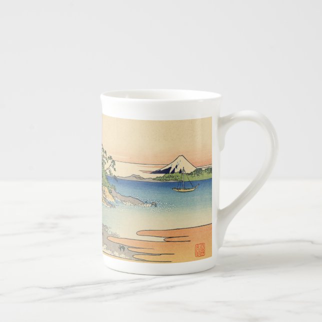 Tasse En Porcelaine Katsushika Hokusai Enoshima dans la province de Sa (Droite)