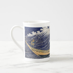 Tasse En Porcelaine Katsushika Hokusai.  Vagues océaniques 