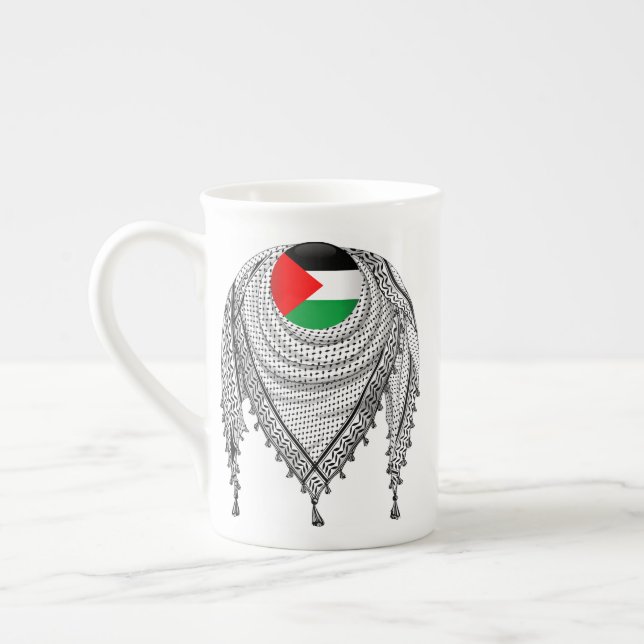 Tasse En Porcelaine Keffiyeh Écharpe palestinienne tissu traditionnel (Gauche)