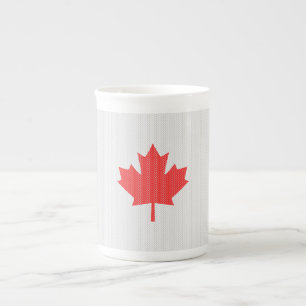 Tasse En Porcelaine Knit Style Maple Leaf Knitting Motif