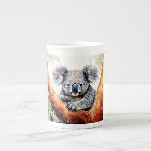 Tasse En Porcelaine Koala assis dans un eucalyptus