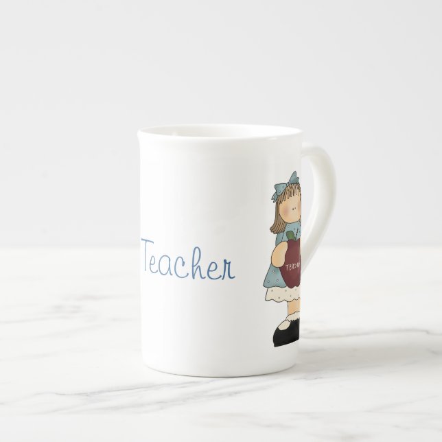 Tasse En Porcelaine La boue chinoise d'un joli professeur (Devant droit)