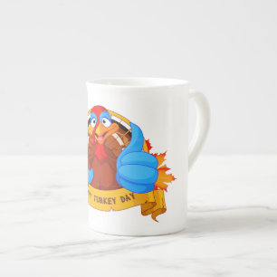 Tasse En Porcelaine La conception amusante de Thanksgiving de style ca